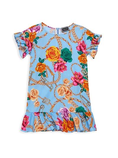 Versace Kids' Little Girl's & Girl's Abito Azzurro Dress In